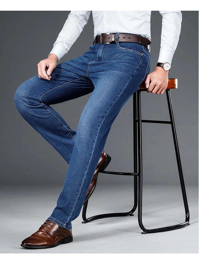 Calça Jeans Reta Clássica Masculina