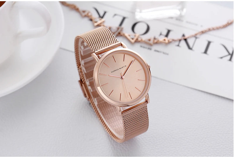 Relógio Feminino Pulseira em Aço Inoxidável