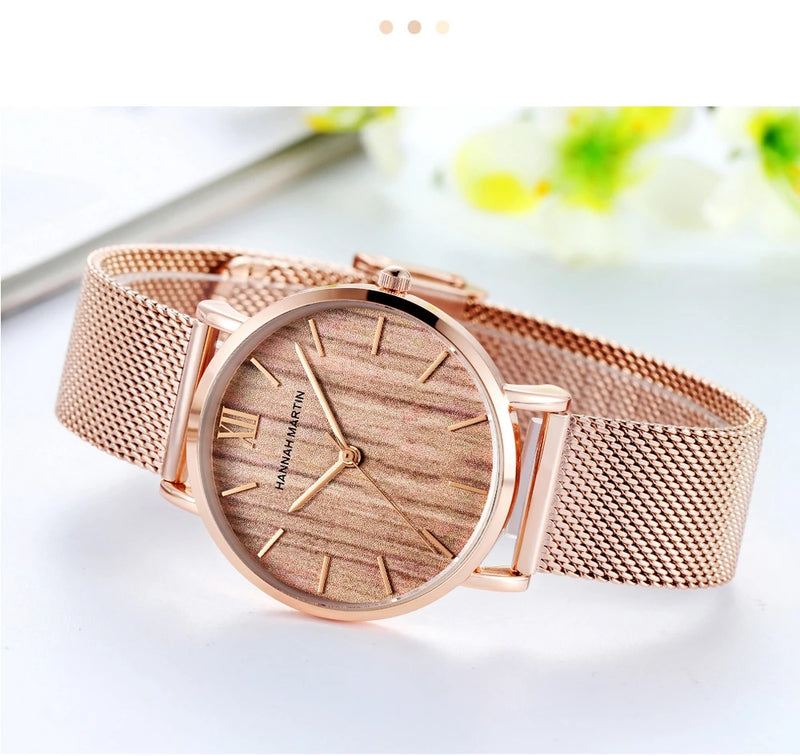 Relógio Feminino Pulseira em Aço Inoxidável