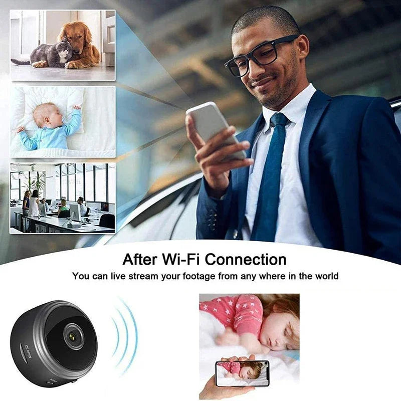 Mini Câmera Wi-Fi Sem Fio