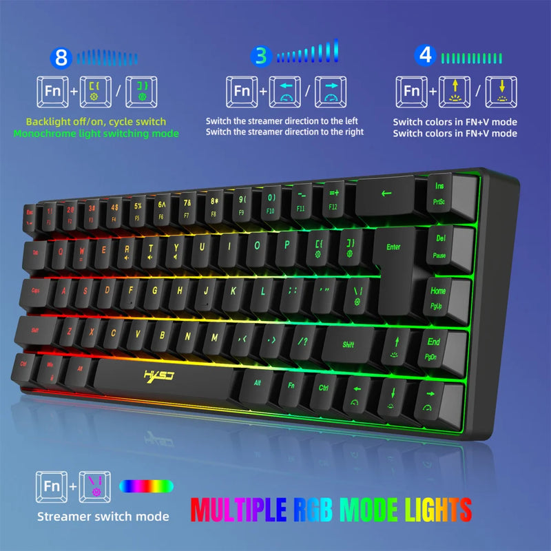 Teclado Gamer Portátil RGB V200