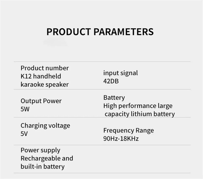 Karaokê Portátil Bluetooth