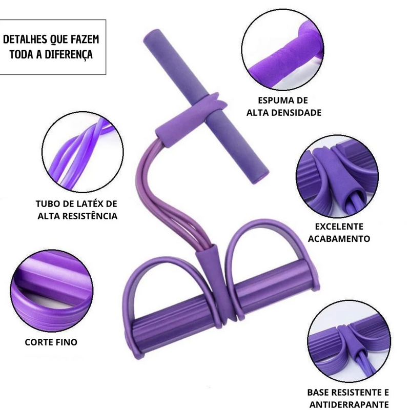 Elástico Extensor com Pedal High Force + Brinde Exclusivo